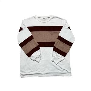 BKE Long Sleeve Crewneck Sweater Size Small Colorblock Stripe